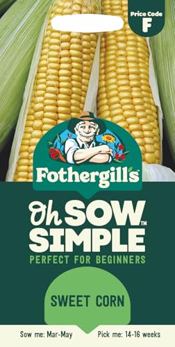 Fothergills Oh Sow Simple Sweet Corn Vegetable Seeds Sow: MarMay Yellow