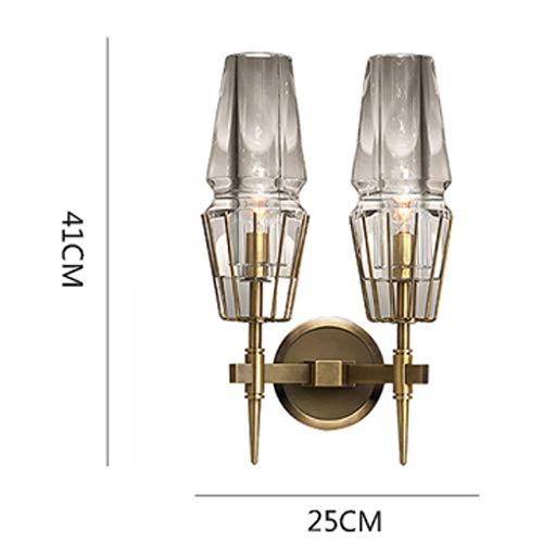 SFFZY Cuivre Loft Nordic Wall Lamp Industrial Retro Art Verre Simple Personality Allele Chambre à Coucher Tête Lampe Murale Antique - Image 3