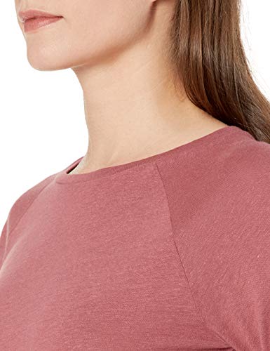 Amazon Brand - Goodthreads Women's Linen Modal Jersey Long-Sleeve Raglan T-Shirt, Dark Rose, Medium