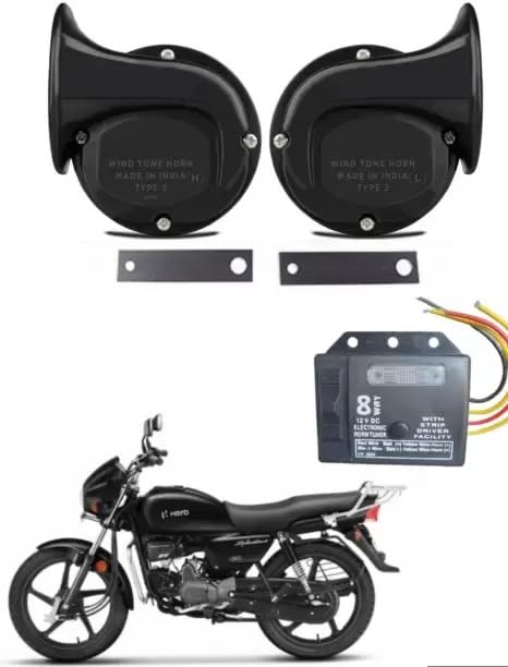 M.P. VEHICLES Windtone horn tuner 7 in 1 Horn sound for Bike & Car | Loud Horn with 105-118 Sound Tone for Bikes, Motorcycles, Car, SUV, Bus, Truck & Off Road Vehicle