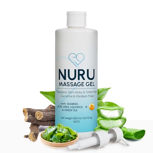 Image of Nuru Massage Gel 16.9 fl oz, Organic Aloe Vera, Water Based, Body-to-Body | Body-to-body massage oil alternative. Organic aloe vera, seaweed, green tea, licorice & vitamin B5. Paraben free.