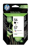 HP SA342AE 56/57 Cartucho de Tinta Original, 2 Unidades, Negro y Tricolor (Cian, Magenta, Amarillo)