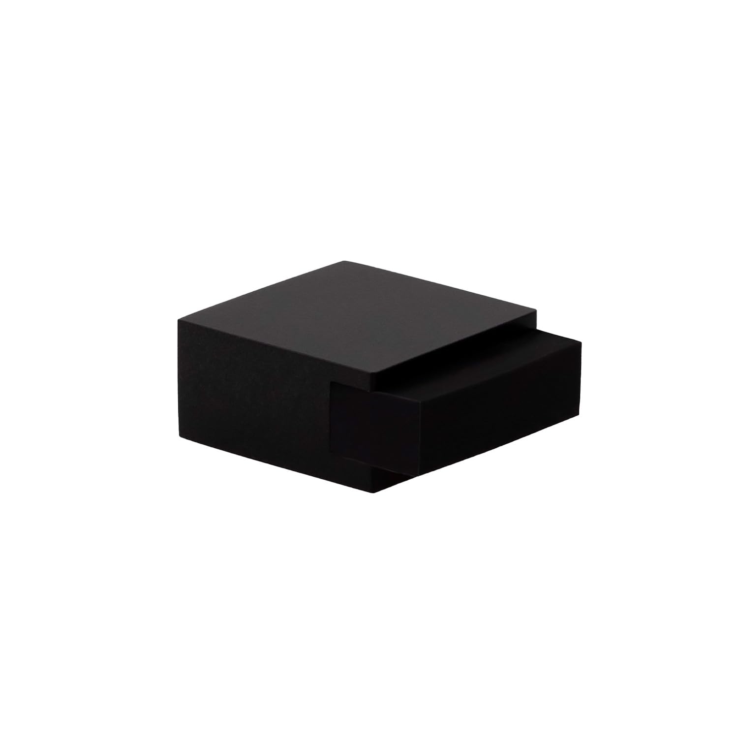 EVI Herrajes | Floor Door Stop - Square Design | 25x14 mm | Steel - Black Lacquered | Adhesive Mounting| I-197/14