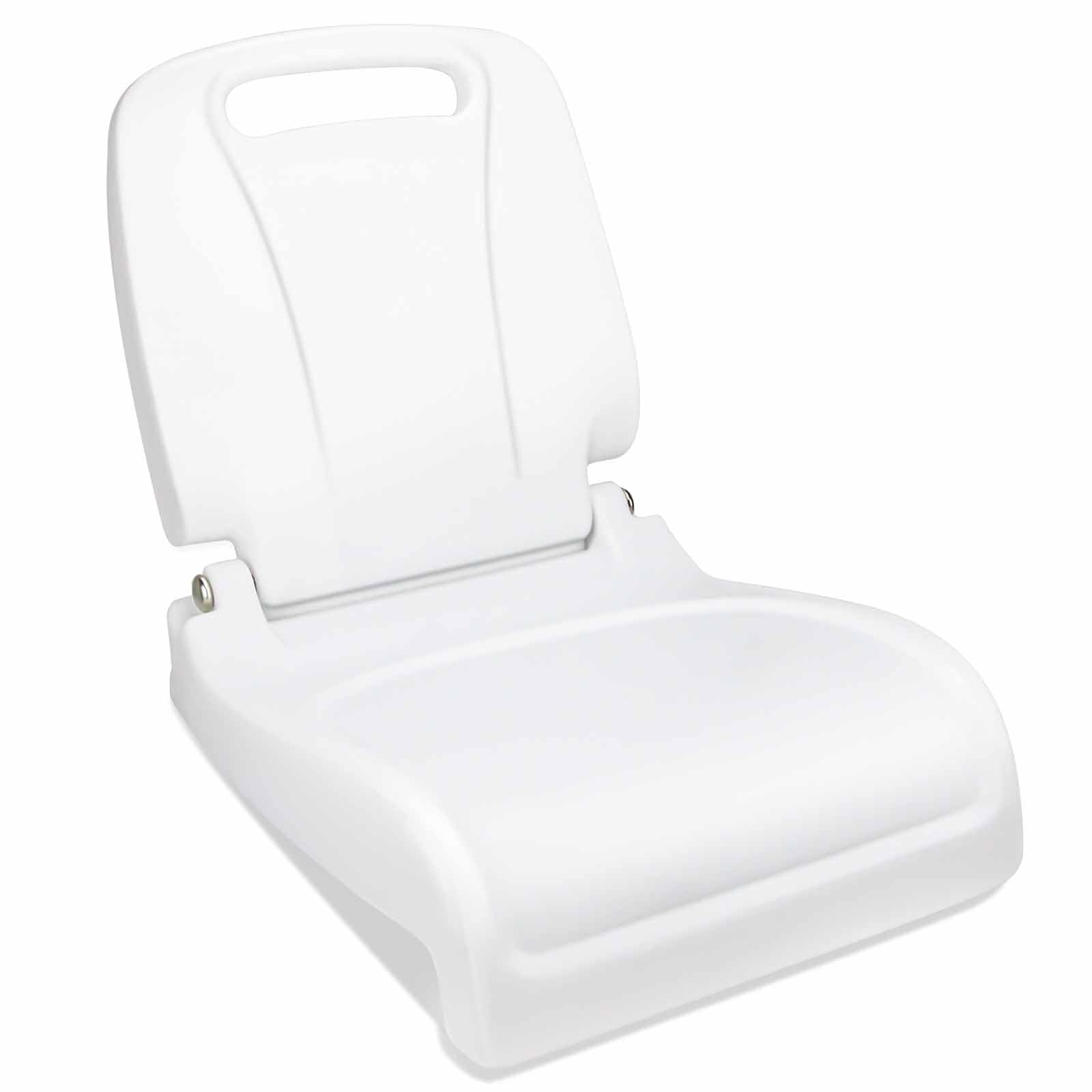 Poolside Chairs for Edge of Pool, Upgraded Foldable Pool Chair with Handle & Back Support, Portable & Lightweight Outdoor Pool Chairs for Beaches, Picnic, Camping, Sporting Events, White