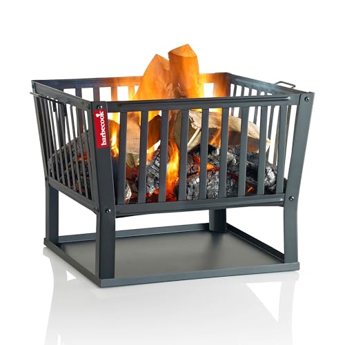 Barbecook Feuerkorb für Holzfeuer eckig lackierter Stahl lang 62-cm breit und 48.5 cm hoch, schwarz Barbecook Feuerkorb für Holzfeuer eckig lackierter Stahl lang 62-cm breit und 48.5 cm hoch, schwarz