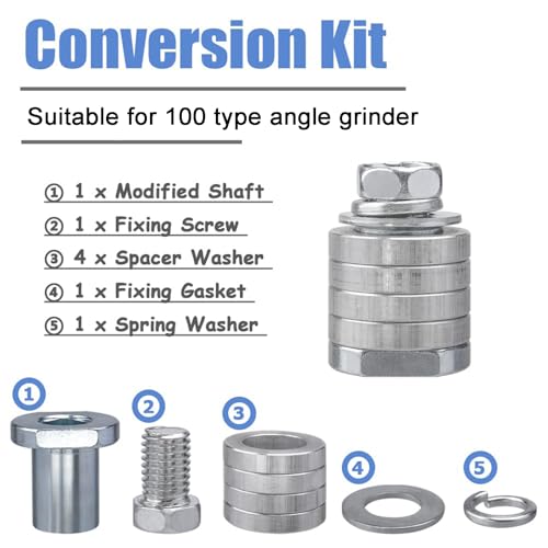 Image of Angle Grinder Slotting Conversion Kit for 100mm Grinder, Carbon Steel Wall Chaser Adapter, Multi-Disc Groove Cutting Head for Wiring Channel and Pipe Slotting