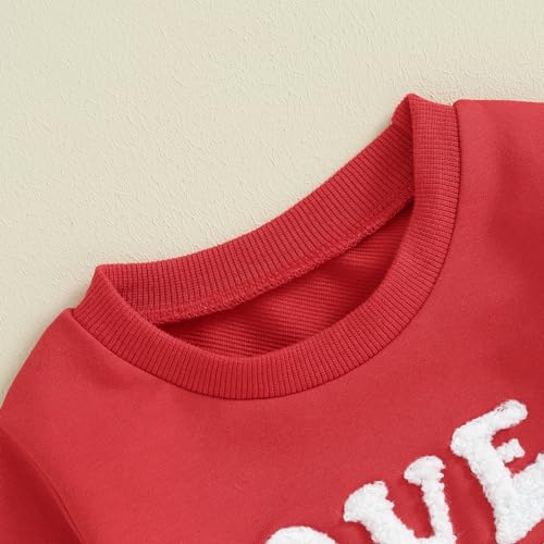 Baby Boy Girl Valentines Outfit Mama's Little Love Sweatshirt Romper Oversized Long Sleeve Bubble Onesie Clothes4