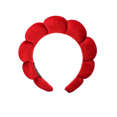 Ycfish Puffy Makeup Headband Spa Headbands for Women Sponge & Terry Towel Cloth Fabric Cute Skincare Headband for Face Washing Makeup Removal
