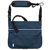 [Kaiteky] 導尿・採尿バッグのための撥水カバー 肩掛け ショルダー 丈夫 消臭 軽量 （ホースカバー約50cm・簡易消臭機能付き） (ネイビー)