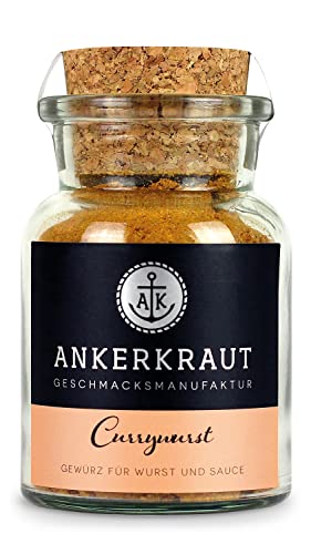Ankerkraut Currywurst, 90g im Korkenglas, Gewürzmischung zum Anmischen selbstgemachter Currywurst-Soße oder als Topping Ankerkraut Currywurst, 90g im Korkenglas, Gewürzmischung zum Anmischen selbstgemachter Currywurst-Soße oder als Topping