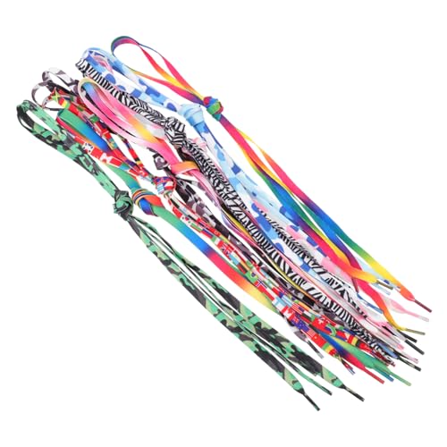 Lacets longs Galpada en nylon résistant pour enfants actifs, 50 paires colorées anti-usure