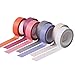 7 Pezzi Rotoli di Nastri Adesivi Colorati, Griglia Washi Nastro Carta, Nastro Adesivo Decorativo Scrivibile, Rotoli Nastro Adesivo Decorativo, per Diario, Decorativo, Confezioni, Calendari