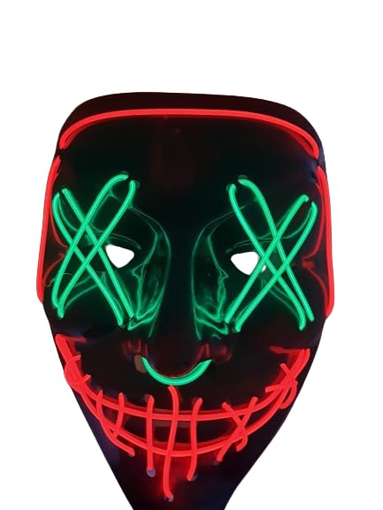 Image of LED Light Up Mask for Halloween, Neon, and Bachelor Party Decoration
