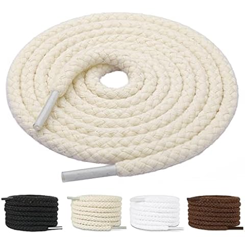 Stepace[2 Paar Dicke Runde Schnürsenkel 5-7 mm Breit Seil Sneaker Schuhbänder Cover