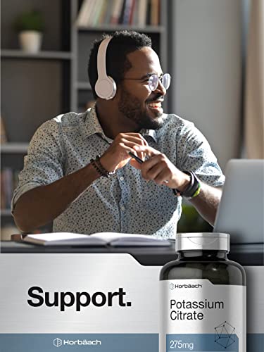 Potassium Citrate Supplement 275 Mg | 400 Capsules | Non-Gmo, Gluten Free | By Horbaach #TOP5
