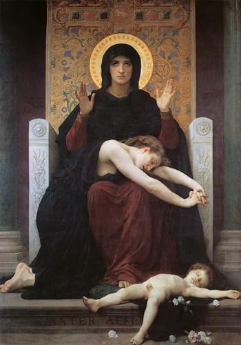 Affiche Vierge Consolatrice de Bouguereau Impression sur Toile Salon 60x90cm