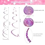Fumwase 30PCS Hanging Swirl Party Decorations Shinny Foil Plastic Party Streamer for Ceiling Ornament Set for Home School Birthday Wedding Halloween Decorations (Pink) - Image 2