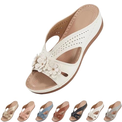 Women's Orthopedic Sandals 2025 with Arch Support Flip Flops, Cushion Flip Flops & Dressy Wedge Platforms, Summer Walking Slippers