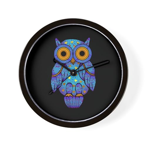 CafePress H00t Owl 10" Wall Clock for Livingroom, Kitchen, or Office