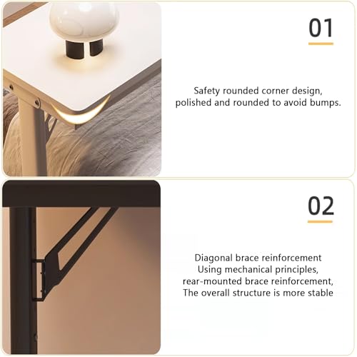 Table de lit portable et support ordinateur réglable pour chambre à coucher - 8