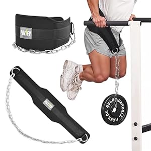 Dip Belt With Chain For Weight Lifting Optimal For Pull Ups Dips Squats Weightlifting Belt Squat Attachment Crossfit Workout Dipping Belt – Unisex Gym Equipment