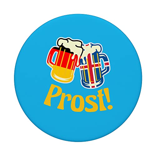 German - Iceland Cheers Prost PopSockets Swappable PopGrip, Black - Image 3