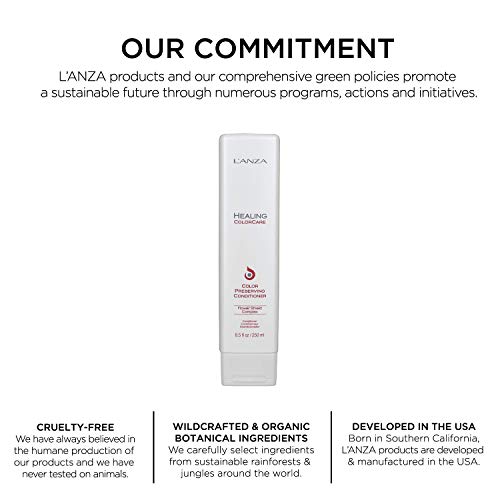 L'anza Healing Colorcare Color-Preserving Conditioner, For Color-Treated Hair, Protects And Refreshes Hair Color While Healing, Sulfate-Free Formula (8.5 Fl Oz) #TOP4
