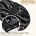 Adubor Silk Bonnet for Sleeping Women Men - Larger Double Layer Satin - Non-Slip Silk Turban - Hair Bonnet for Sleeping - Sleep Cap for Curly Hair (Black 1PC)
