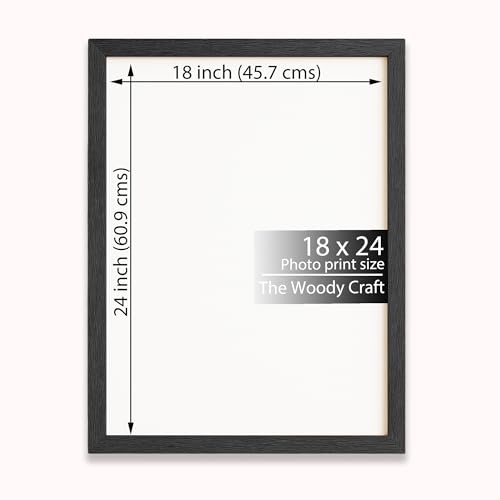 Image of Photo Frame 18x24 Inch | Black Photo Frame For Wall | Smart Wall Frame | Wooden Photo Frame To Match Any Theme | Premium Big Photo Frames For Wall | Ideal Hanging Photo Frames For Wall Decoration