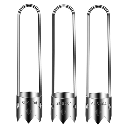 ISTOVO 3 Piezas de Acero Inoxidable, Cortador de Pimientos Rojos, Herramienta para Quitar Semillas de Pimientos, para Verduras, Descorazonador de Frutas