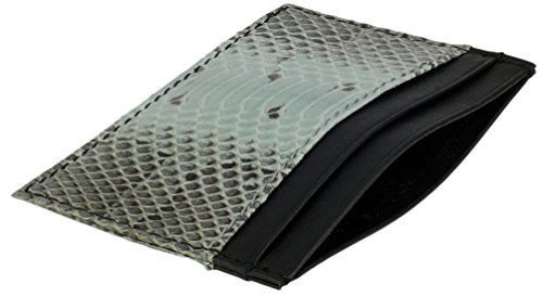 Tom Barrington Credit Card Front Pocket Wallet, Snakeskin Leather, 4 credit card slots, Grey - Image 4