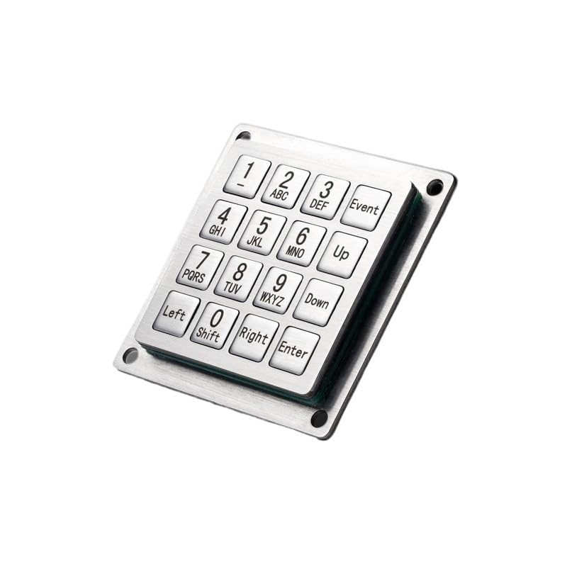 Tastiera in acciaio inossidabile metallico, mini tastierino numerico compatto a 16 tasti(USB)