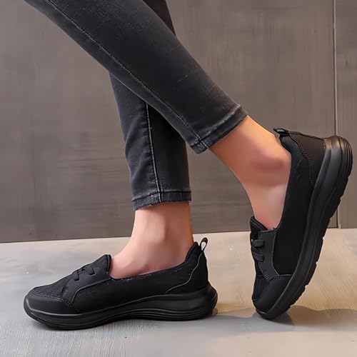 Women Casual Walking Shoes Orthopedic Arch Support Breathable Slip on Non-Slip Comfort Loafers Mesh Low Top Casual Soft Sole Sneakers Flats Wide Width Boat Shoes Support Work Loafer4