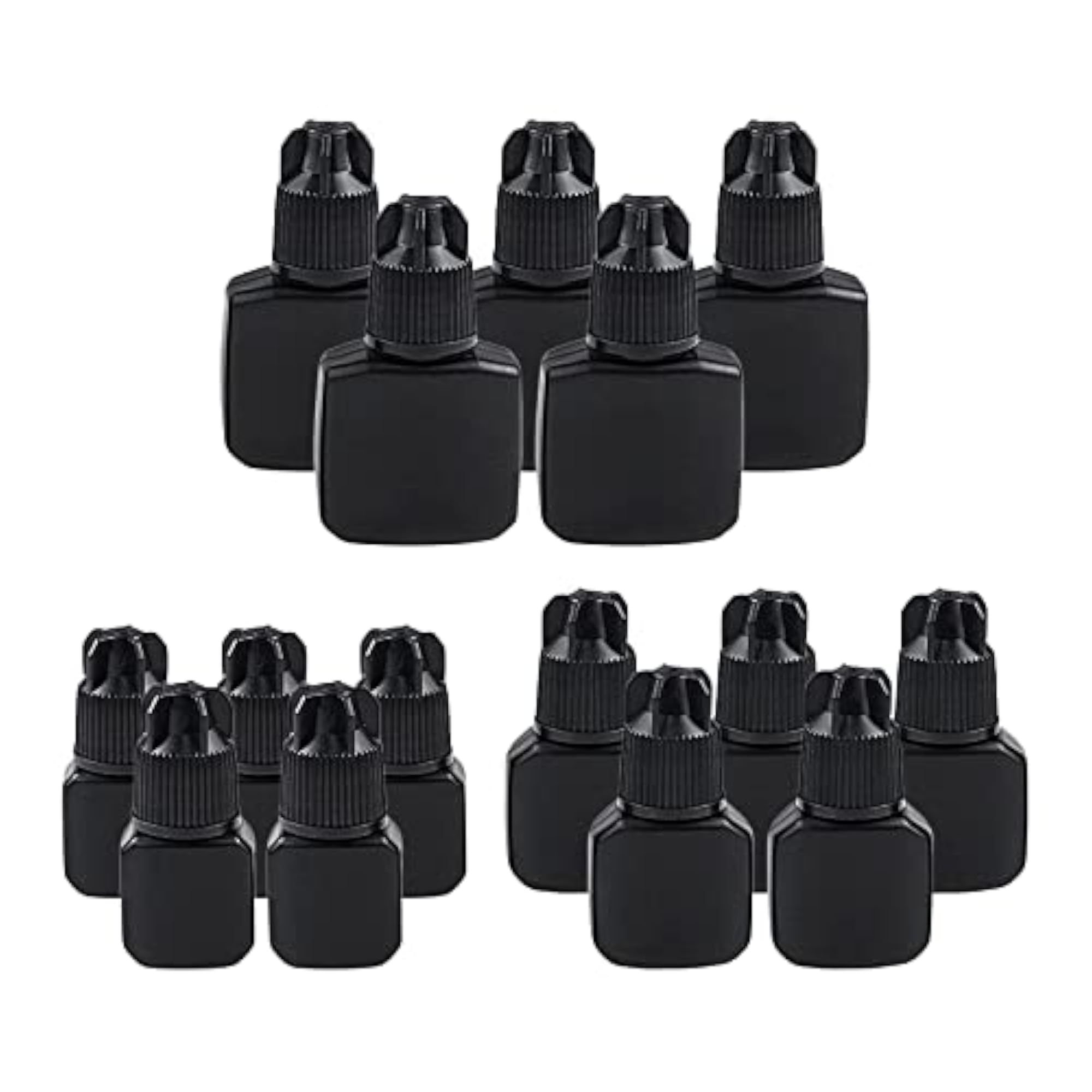 2x5 Pcs Empty Glue Bottles Eyelash Extensions Storage Container