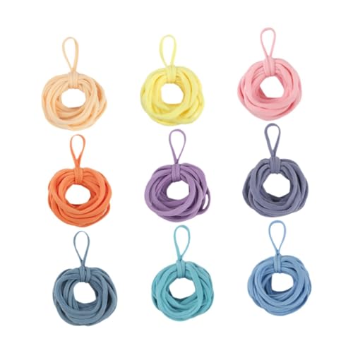 Fancyes Weaving Loom Loops Refills Colorful for Kids Adults Beginners Craft Loops Potholder Loops for Wallets Ornaments Handmade Bags, 9 Colors 180pcs