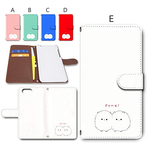 OPPO Reno A 専用 手帳型 ケース カメラ穴搭載 ダイアリー スマホケース スマホカバー レザー製 2匹の ポメラニアン 【デザインE】 オッポ レノ エー 欧珀