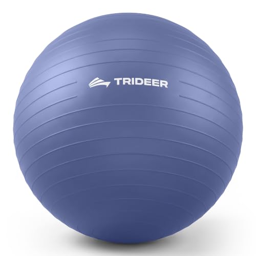 Image of Trideer Yoga Ball for Exercise, Pregnancy, Active Sitting, 55/65/75cm | Non-Slip Durable PVC,Home-Friendly Neutral Colors,Versatile Everyday Use,Balance, Core & Flexibility Training