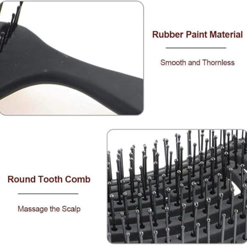 Image of 3D Vented Detangling Hair Brush for Women & Men, Flexible Scalp Massage Paddle Comb with Open Vent Design for Wet & Dry Hair, Anti Frizz Hair Styling Brush for Curly, Wavy, Straight & Thick Hair
