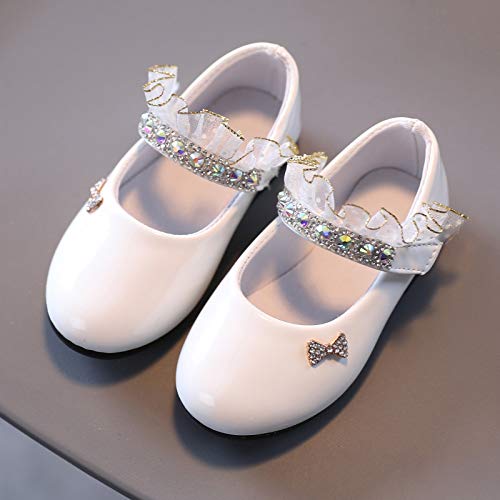 Toddler Girls Dress Shoes Rhinstones Mary Jane Ballet Flats Flower Girl School Party Wedding Shoes3