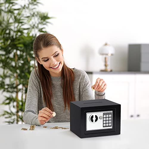 Jssmst(ジェスマット) 保管庫 簡易金庫 ミニ金庫 電子金庫 テンキー式 小型 家庭用 壁付け対応 緊急キー2本 23*17*17cm の商品画像 7