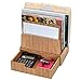 Desktop Paper Tray File Folder Holder 5-Slot, & Bamboo Drawer Set; Storage for Office Supplies & Stationary items, pens, pencils, scissors, notepads, business cards and more