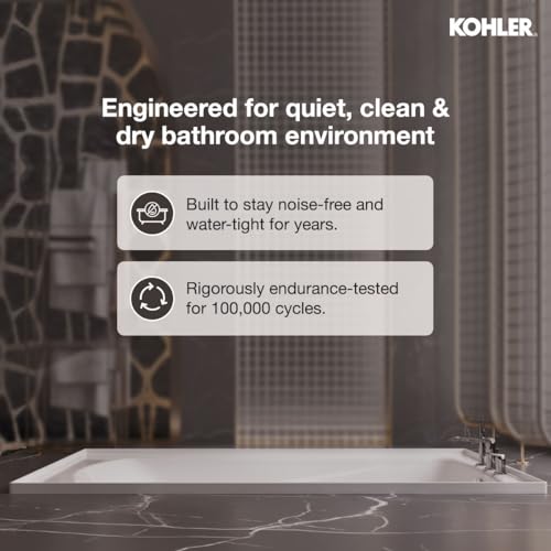 Image of Kohler Duo Bath tub for bathroom | Drop-in Acrylic Bathtub with Lumbar Support | Ergonomically-Crafted for Small & Medium Bathrooms | White, 1525mm