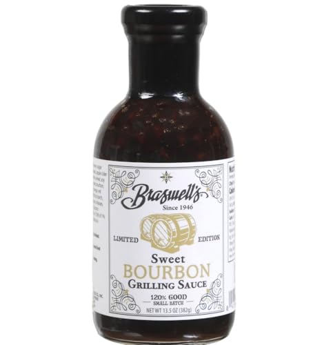 Braswell’s Sweet Bourbon Grilling Sauce – Small-Batch, Renowned Specialty, Made in USA, Since 1946 (13.5oz)