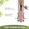 MIXXIDEA Metal Wild Bird Feeder, Squirrel Proof for Outside, Hanging 6 Port Tube Transparent Finch Feeder for Attracting Birds in Lawn, Garden, Balcony - Bronze #3