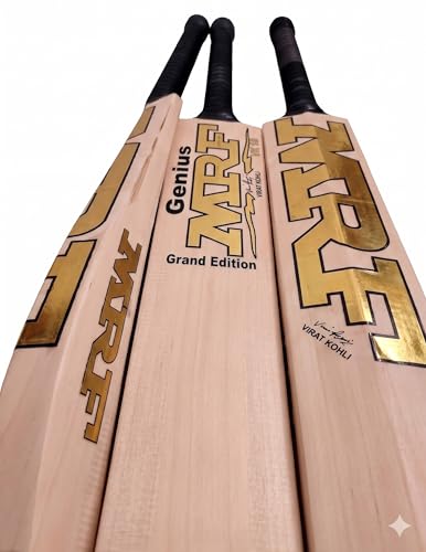 Image of Wood SAINISTARS 2024 Poplar Willow Full Size Tennis Cricket Bat for Street, Tournaments, Practice - Suitable for Tennis Ball, 12 to Old (NEW Gold)