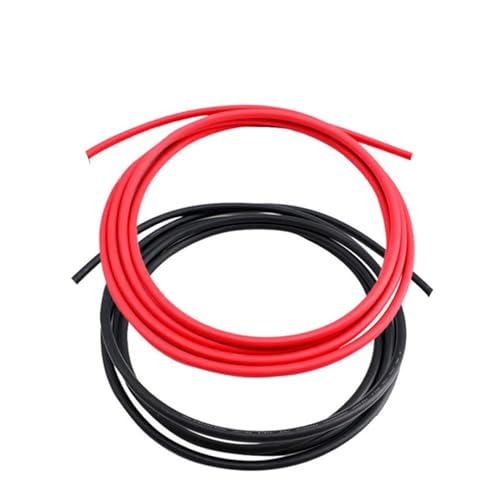 Outdoor Extension 10AWG 12AWG 14AWG Solar Connector Wire 2.5mm2 4mm2 6mm2 Tinned Copper Conductor Cable 1 Meter to 30 Meter Solar sheathed (Size : 6m Black and 6m red, Color : 10 AWG-6mm2)