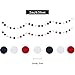 29 Pieces 2022 Graduation Decorations Mouse Paper Decoration Fan Pom Pom Honeycomb Flower Tissue Tassel Garland Theme Party Supplies for Graduation Birthday Baby Shower Wedding (White, Red, Black)