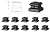 Iron Baluster Shoes - Flat Shoe with Screw - for Use with 1/2" Square Balusters - Set of 10 (Satin Black)