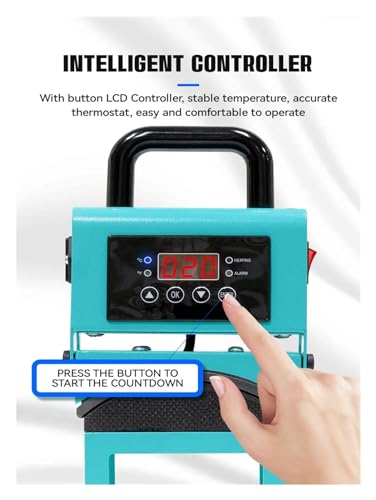 Prensa de calor para gorras mini con control LCD miniatura 6