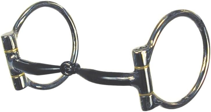 Reinsman Stage A 204 Offset Dee Bit | 3" Dee Cheeks, 5" Sweet Iron 2-Piece Smooth Tapered 7/16" Mouth Diameter | Direct Reining Training Snaffle Bit for Horses